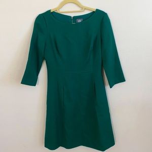 vince camuto beaded cuff ruched jersey dress